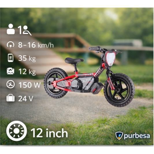 Ultra Motocross Elektrisches Balance-Bike 12 Zoll – 24V – 2 Geschwindigkeitsstufen