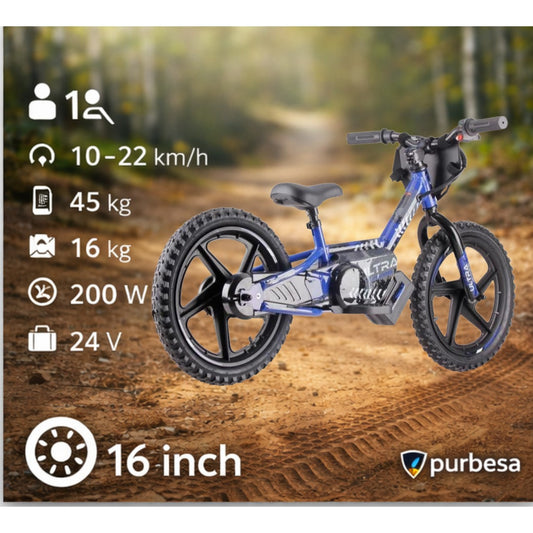Ultra Motocross Elektrisches Balance-Bike 16 Zoll – 24V – 2 Geschwindigkeitsstufen