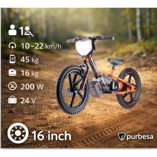 Ultra Motocross Elektrisches Balance-Bike 16 Zoll – 24V – 2 Geschwindigkeitsstufen