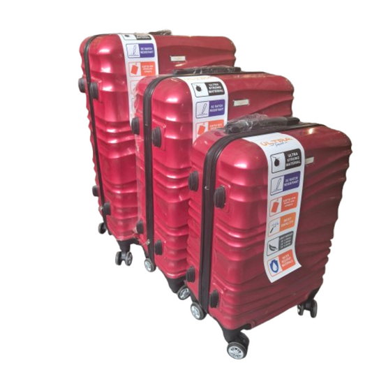 3-teiliges Kofferset Rot