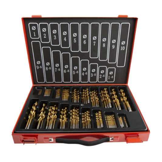 HSS Titanbeschichteter Bohrersatz | 170-teilig | Metall, Holz & Kunststoff