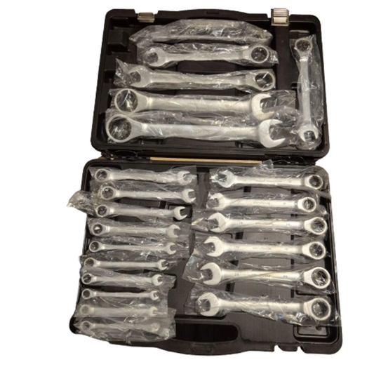 Ratschenschlüssel-Set mit Steckschlüsseln | 22-teilig | Von 6 bis 32 mm