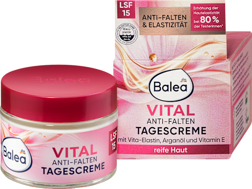 Balea Anti-Falten Gesichtscreme Vital LSF 15, 50 ml