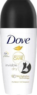 Dove Antitranspirant Deo Roll-on Advanced Care Invisible Dry, 50 ml