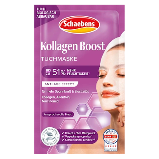 10 x Schaebens Gesichtsmaske Collagen Boost (Stoffmaske)
