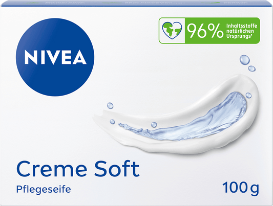 NIVEA Crème Soft zeepstuk – verpakking voorkant – Purbesa Care