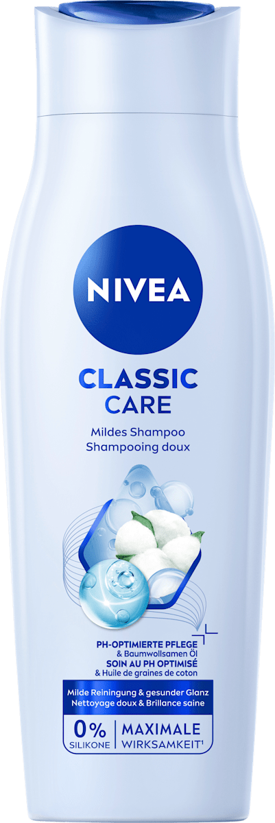 NIVEA Shampoo Classic Care 250 ml – milde shampoo met katoenzaadolie – Purbesa Care