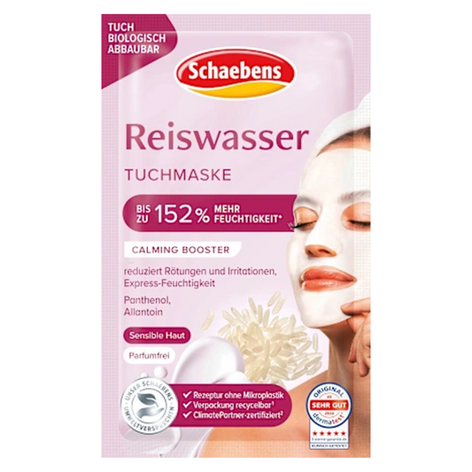 10 x Schaebens Gesichtsmaske Reise-Wasser (Stoffmaske)