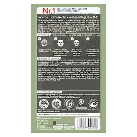 10 x Schaebens Gesichtsmaske Tonerde (Ton-/Stoffmaske)