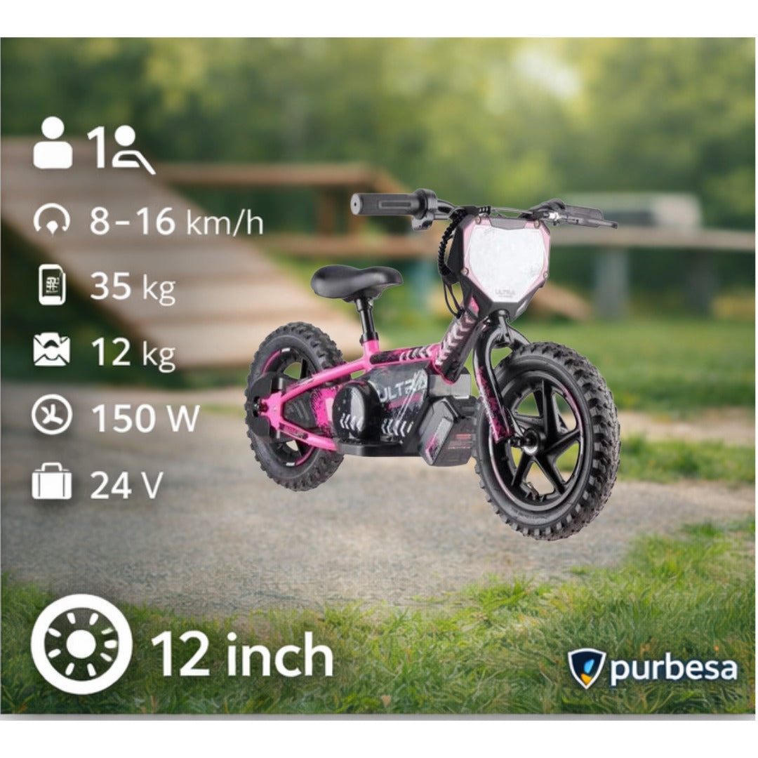 Ultra Motocross Elektrisches Balance-Bike 12 Zoll – 24V – 2 Geschwindigkeitsstufen