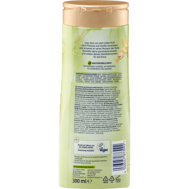 5 x Lovely Pistachio Cremeschaumbad, 300 ml Neu
