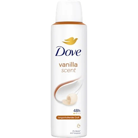 6 x Dove Antitranspirant Deospray Vanilla Scent, 150 ml