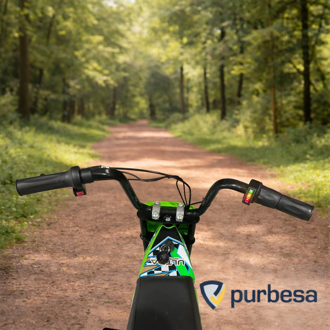 Ultra Motocross Monkey Bike 250W – Elektrische Kinder Crossbike met Zijwieltjes (24V)