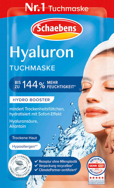 10 x Schaebens Gezichtsmasker Hyaluron (doekmasker)